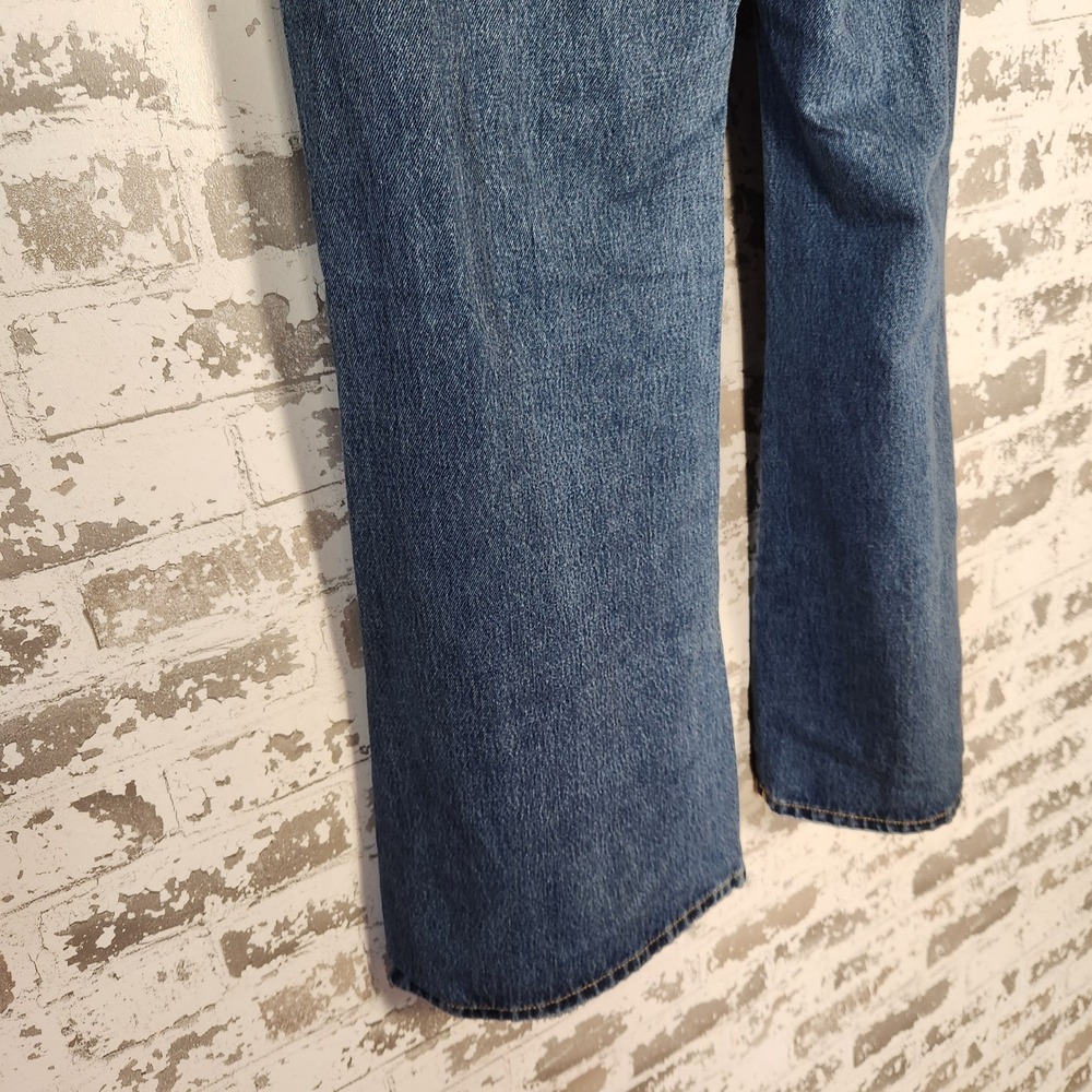 Forever 21 Jeans Women Size 27 Baggy Flare Wide Leg Ripped Distressed Y2K Denim - Picture 14 of 16